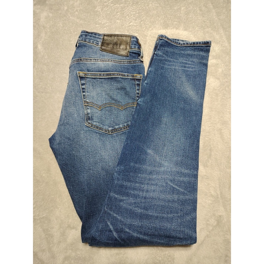 American‎ Eagle Blue Jeans Men 28x33 Distressed Straight Stretch Fitted Flex
